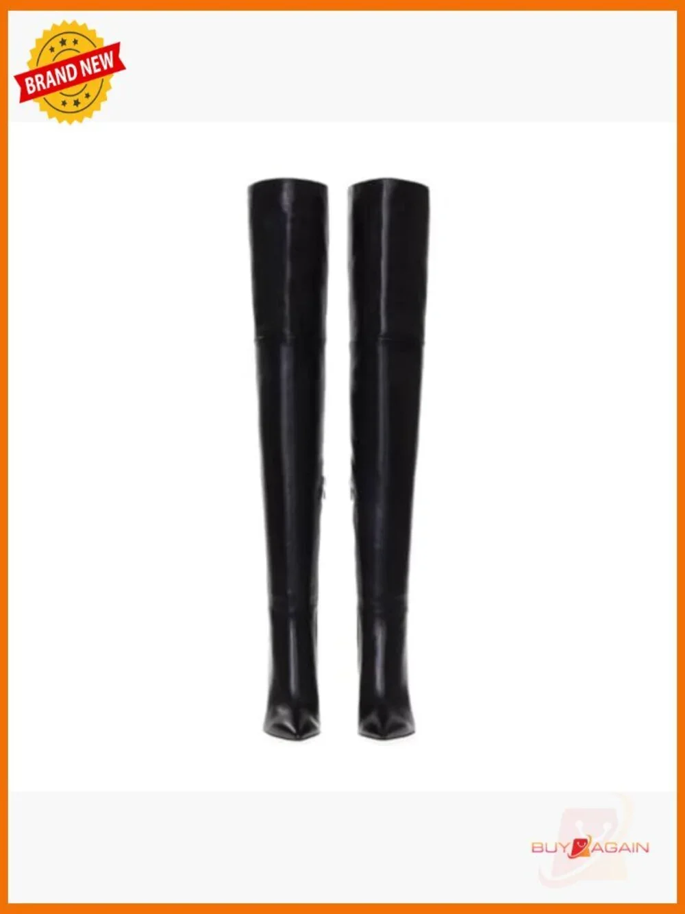 Thigh High Boots Chunky Heel Over The Knee Pointed Toe Block Heel Zip Up